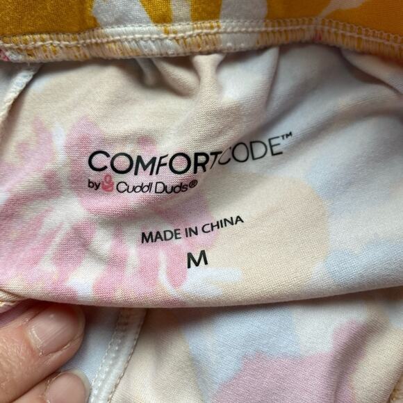 Cuddl Duds Colorful Floral Pull On Capri Summer Travel Casual Pajama Pants Med - Picture 5 of 7